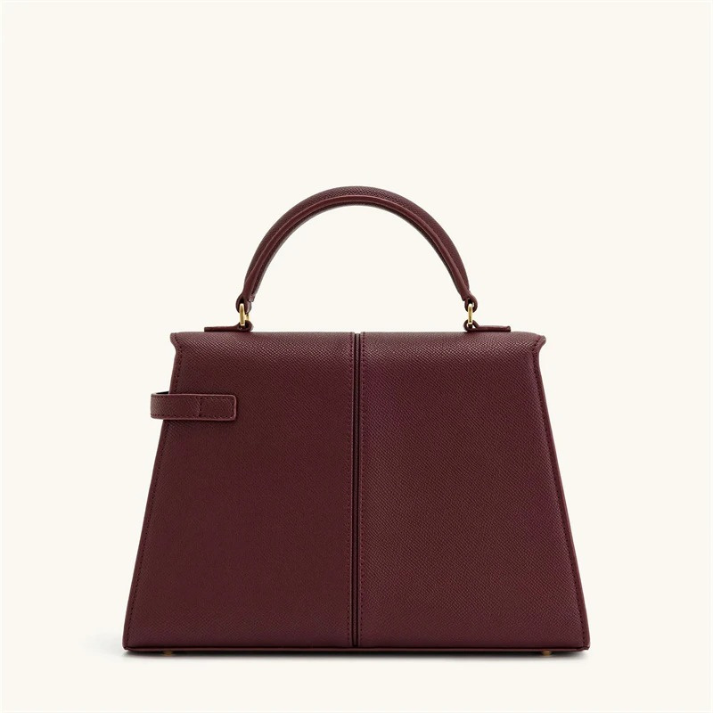 Bolsa Feminina de Couro Transversal Com Fecho Dourado – Anne