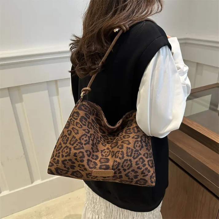 Bolsa Feminina de Ombro Onça Animal Print - Lenny