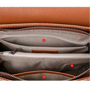 Bolsa Tote Feminina Xadrez Clássica em Tecido e Couro Caramelo - Elegante