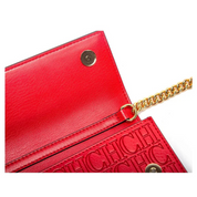 Bolsa Feminina Transversal de Couro com Corrente Ouro 18k - Megan