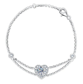Pulseira Love com Moissanite – Ouro Branco 18k