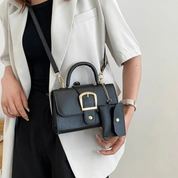 Bolsa Feminina de Couro Compacta Com Carteira - Daiane