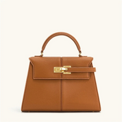 Bolsa Feminina de Couro Transversal Com Fecho Dourado – Anne