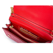 Bolsa Feminina Transversal de Couro com Corrente Ouro 18k - Megan