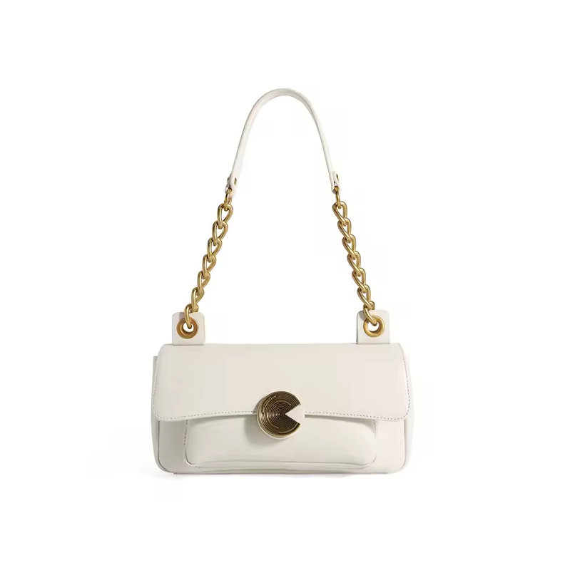 Bolsa Feminina de Couro Golden Chic  – Estilo Sofisticado e Compacta