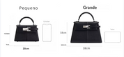 Bolsa Feminina de Couro Transversal Com Fecho Dourado – Anne