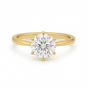 Anel Solitário Moissanite Brilho e Sofisticação - Ouro 18k