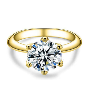 Anel Solitário Moissanite Brilho e Sofisticação - Ouro 18k