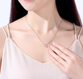 Colar Brilhante 6 Garras com Moissanite – Prata 925