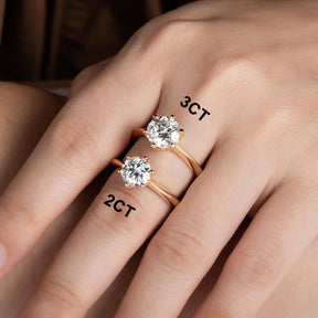 Anel Solitário Moissanite Brilho e Sofisticação - Ouro 18k
