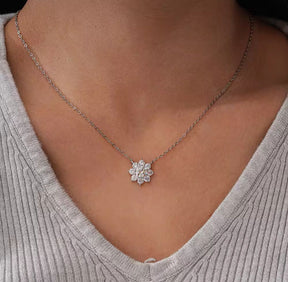 Colar Flor de Jasmim com Moissanite – Prata 925