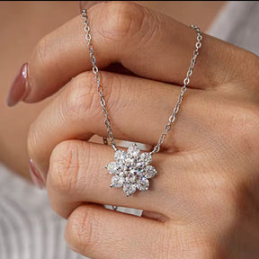 Colar Flor de Jasmim com Moissanite – Prata 925