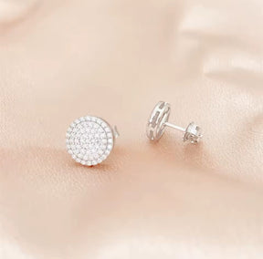 Brinco Centelha com Moissanite – Ouro Branco 18k