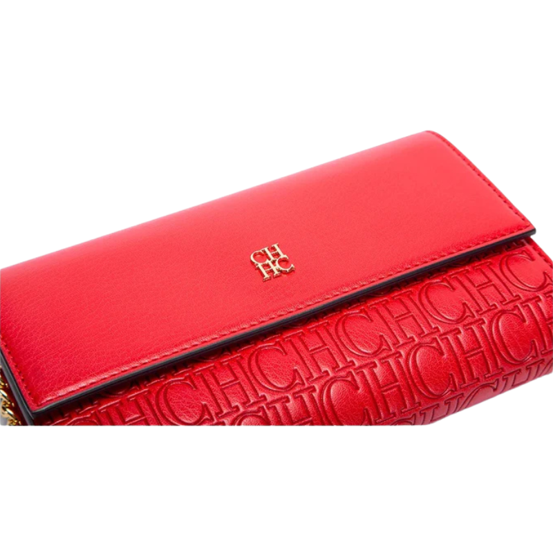 Bolsa Feminina Transversal de Couro com Corrente Ouro 18k - Megan