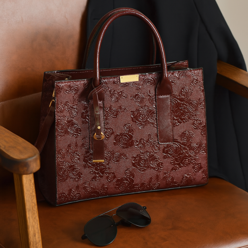 Bolsa de Couro Lux com Grande Capacidade