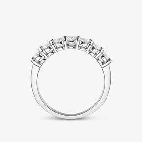 Anel Meia Aliança Eternity com Moissanite 3mm em Prata 925 - Brilho Duradouro e Elegância