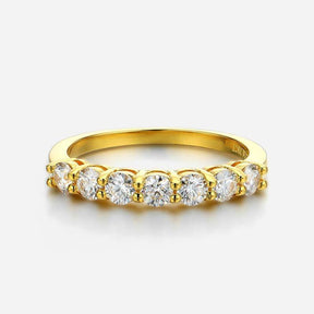 Anel Meia Aliança Eternity com Moissanite 3mm em Prata 925 - Brilho Duradouro e Elegância