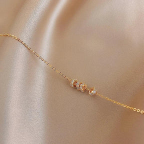 Colar Ouro Pingente Cravejado de Zircônia