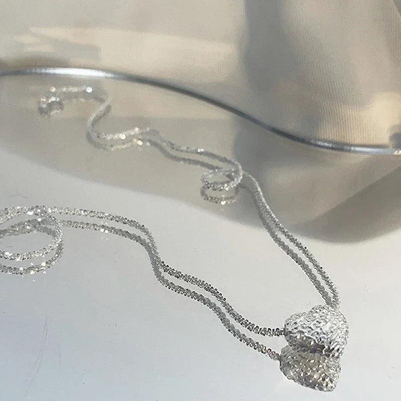 Colar Coração Brilhante Banhado a Ouro 18K