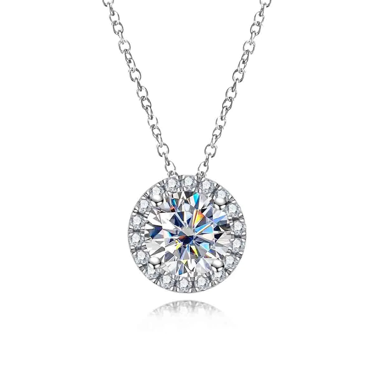 Colar Brilho Puro Moissanite – Ouro Branco 18k