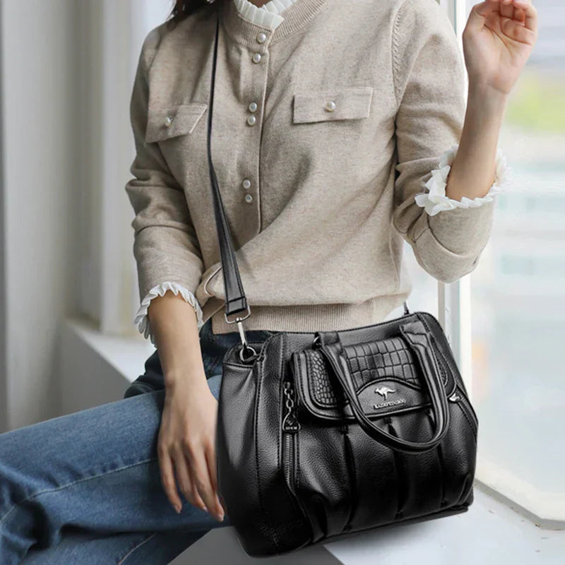 2024 luxo feminino bolsa de ombro grande capacidade crossbody sacos de couro macio bolsa feminina designer senhoras bolsas sac