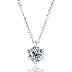 Colar Ponto de Luz com Moissanite – Prata 925