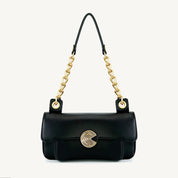 Bolsa Feminina de Couro Golden Chic  – Estilo Sofisticado e Compacta