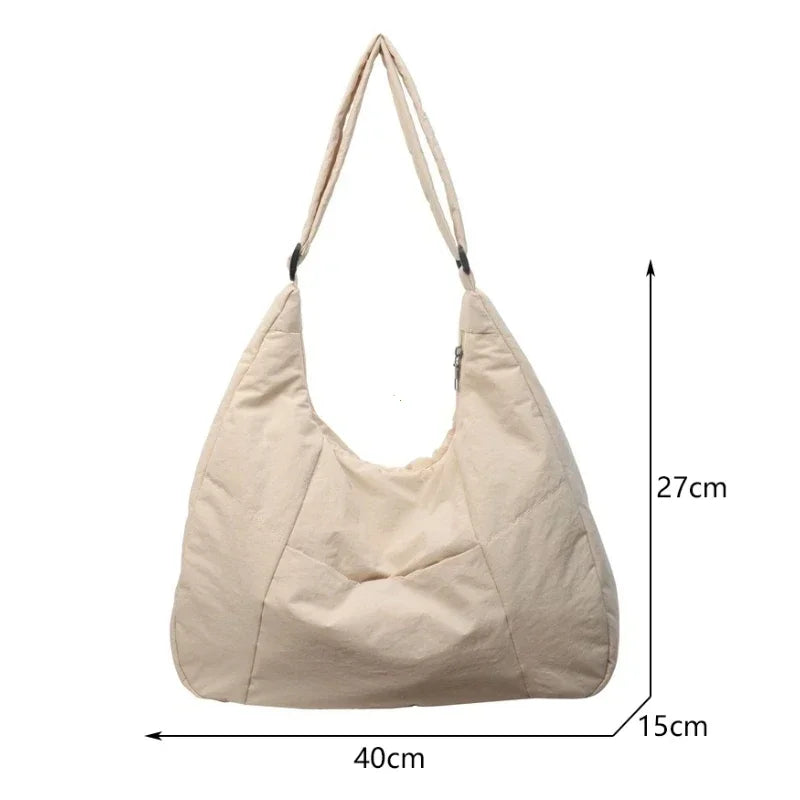 Moda feminina pano macio bolsa de ombro cor sólida estudante 2025 primavera y2k estilo casual grandes bolsas crossbody sacos para mulher