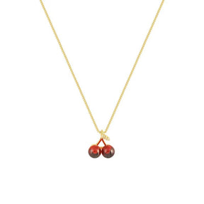 Colar Cereja Minimalista Banhado a Ouro 18K