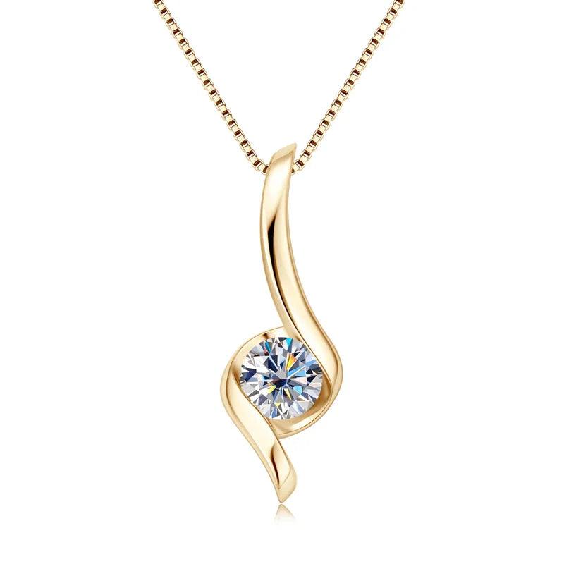 Colar Serenita com Moissanite – Ouro 18k