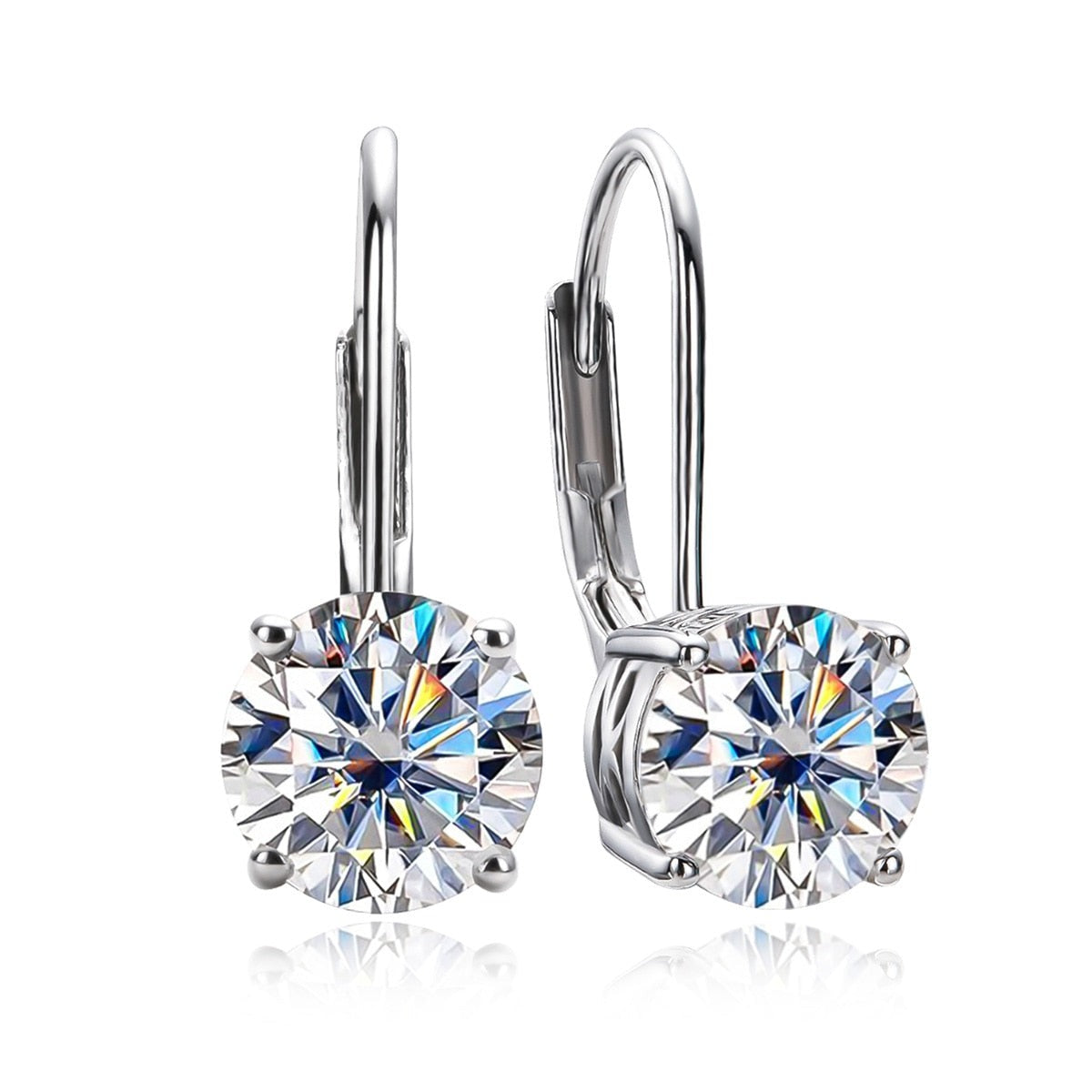 Brinco Gota Elegante com Moissanite – Prata 925
