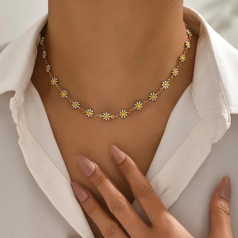 Colar Girassol Summer Banhado a Ouro 18K