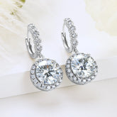 Brinco Sofia Radiante com Moissanite – Ouro 18k