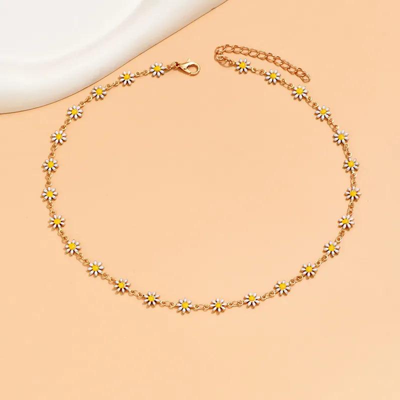 Colar Girassol Summer Banhado a Ouro 18K