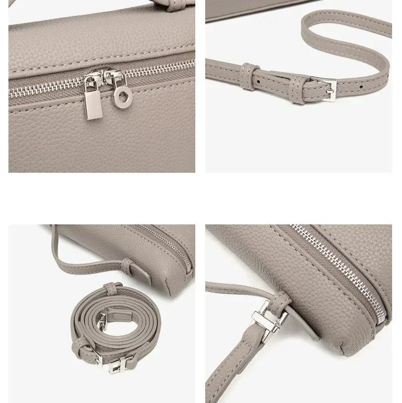 Estilo coreano luz de luxo moda clássico 2024 novo padrão litchi caixa arroz bolsa versátil kaylie saco simples crossbody