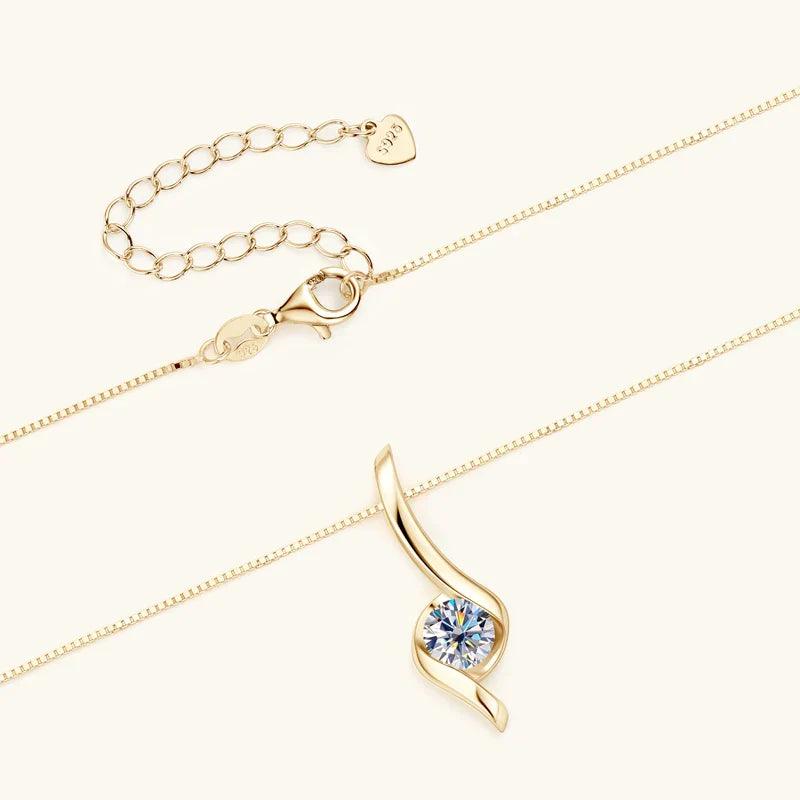 Colar Serenita com Moissanite – Ouro 18k