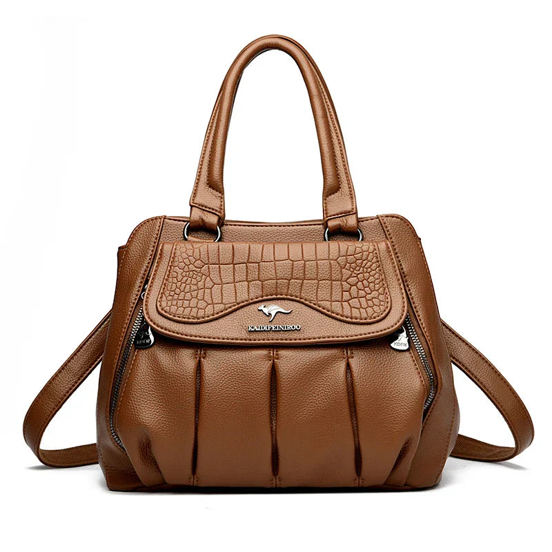 2024 luxo feminino bolsa de ombro grande capacidade crossbody sacos de couro macio bolsa feminina designer senhoras bolsas sac