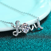 Colar Love com Pedra Moissanite – Prata 925