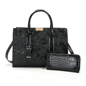 Luxo novo grande capacidade bolsa feminina de couro do plutônio senhoras bolsas e bolsa moda brilhante meninas ombro mensageiro sacos feminino tote