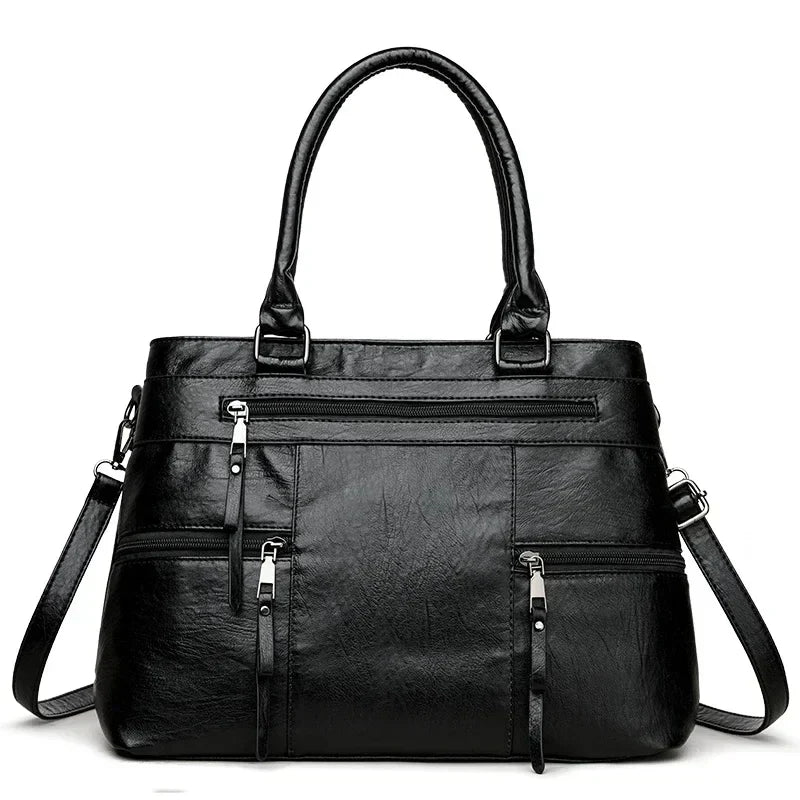 Bolsa elegante para mulheres de alta qualidade couro alça superior sacos bolsa senhoras ombro crossbody saco casual tote bolso marca lujo