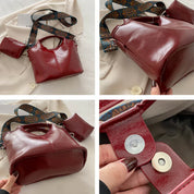 Retro bolsa feminina casual pu ombro crossbody saco com bolsa de moedas grande capacidade saco do mensageiro senhoras viajando tote