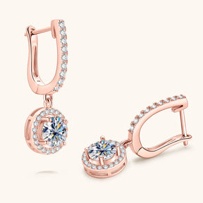 Brinco Encanto Circular com Moissanite – Ouro 18k