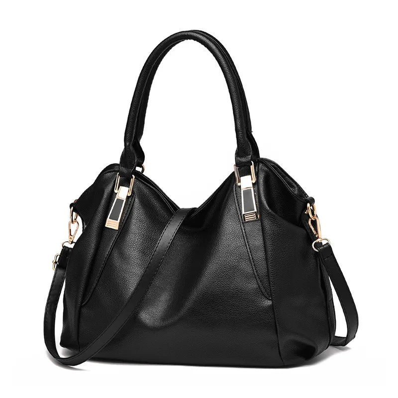 Novo couro macio bolsa feminina estilo coreano luxo grande capacidade sacola senhoras ombro crossbody commuter saco de compras