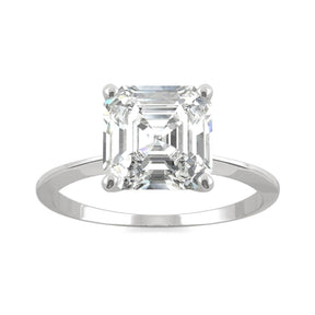 Anel Solitário Aisling com Moissanite – Ouro Branco 18k