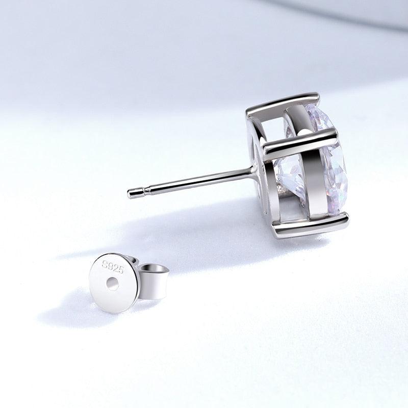 Brinco Solitário Elegance com Moissanite – Prata 925