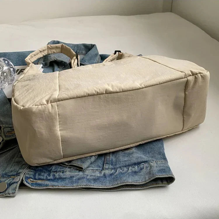 Moda feminina pano macio bolsa de ombro cor sólida estudante 2025 primavera y2k estilo casual grandes bolsas crossbody sacos para mulher