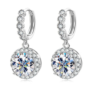 Brinco Sofia Radiante com Moissanite – Ouro 18k