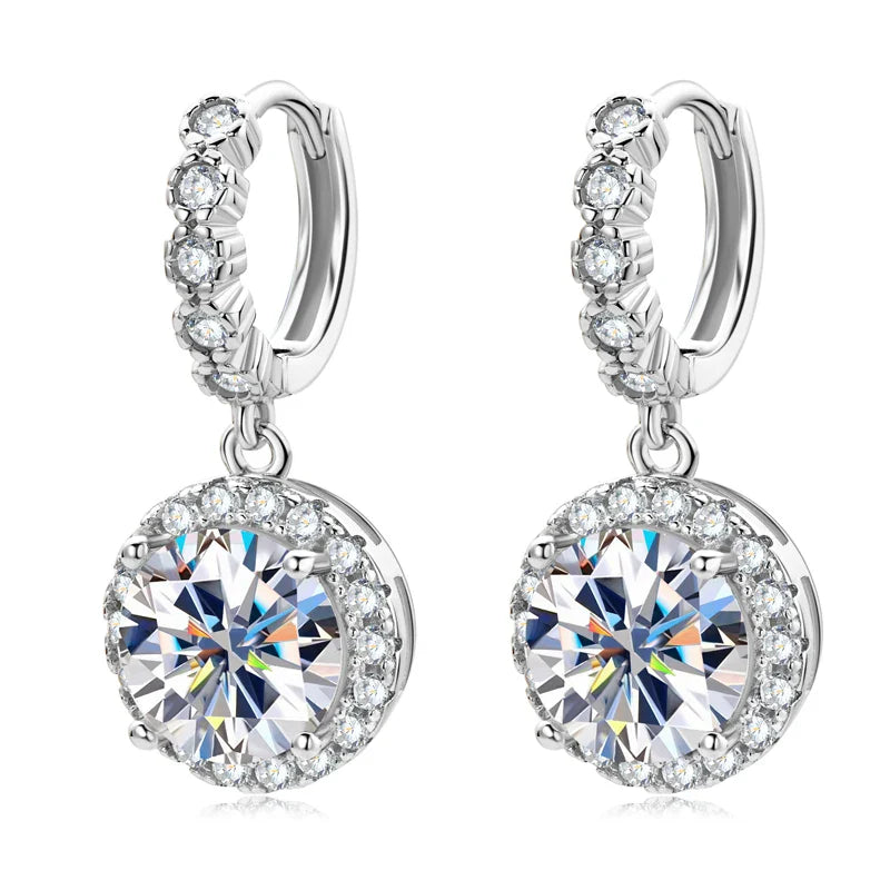 Brinco Sofia Radiante com Moissanite – Ouro 18k