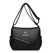 Bolsa mensageiro de grande capacidade multi bolso para mulheres Bolsas de ombro de couro macio bolsa crossbody tendência da moda de alta qualidade
