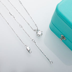 Colar Brilhante 6 Garras com Moissanite – Prata 925